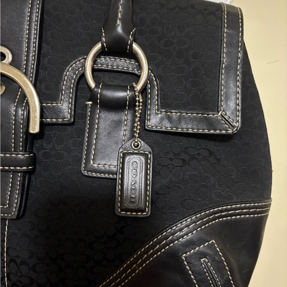 Vintage Coach 3648 Canvas Satchel Signature Soho - Picture 5 of 12